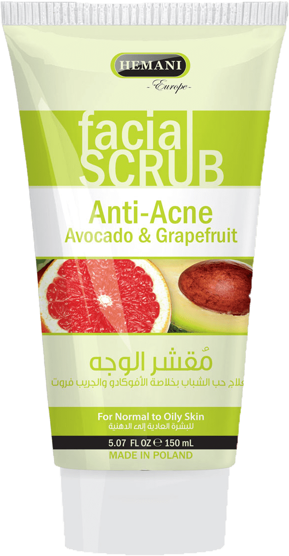 Facial Scrub - 150ml - Anti Acne - Avocado & Grapefruit